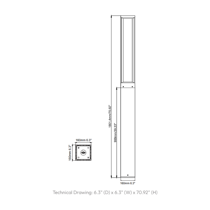 Westgate BOL-670-LPE-39 39" Light-Pole Base Shaft for BOL-670