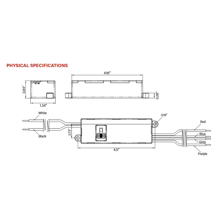 Keystone KTLD-15-UV-PS300 15W Power Select Constant Current LED Driver
