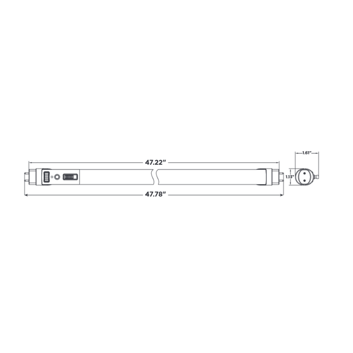 Satco S11731  17 Watt 48 Inch T8 LED; 35K/40K/50K CCT Selectable; Ballast Bypass with Battery Backup; G13 Base; 120-277V