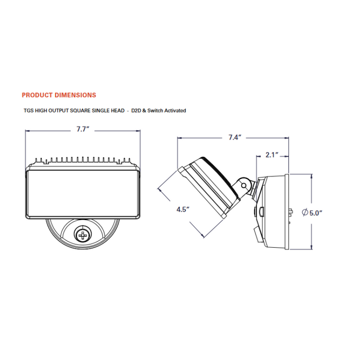 Halo TGS 50W LED High Output Security Floodlight, Dusk to Dawn