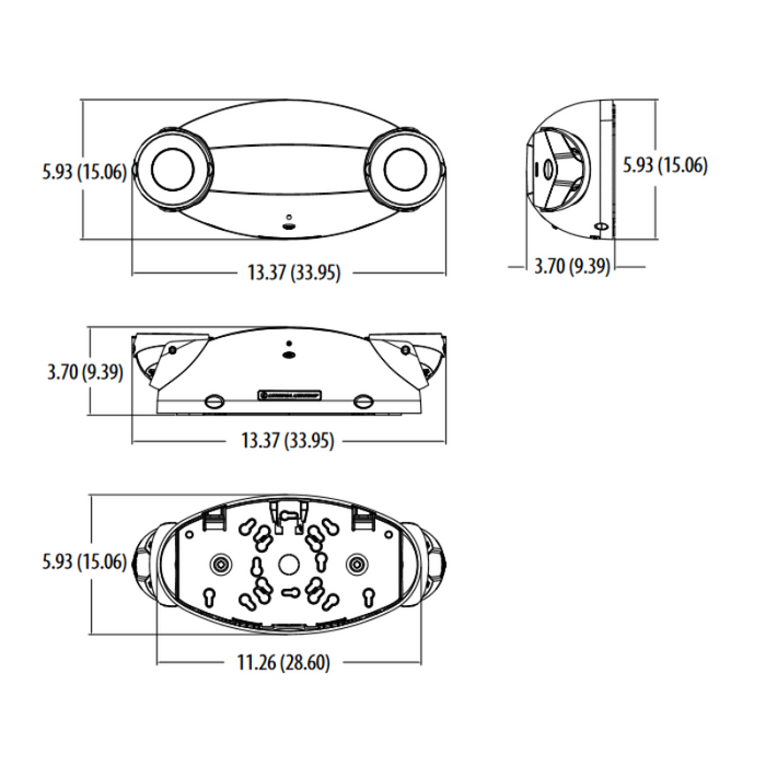Lithonia ELM4L Quantum LED Adjustable Optics Emergency Light, Self-Diagnostics