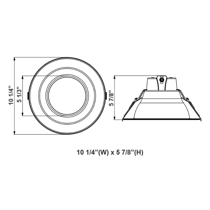 Westgate CRLE8-10-22W-MCTP 8" LED Commercial Recessed Light, Selectable CCT & Wattage