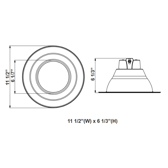 Westgate CRLE10-20-32W-MCTP 10" LED Commercial Recessed Light, Selectable CCT & Wattage