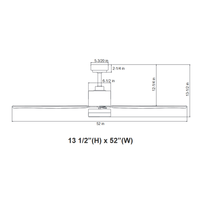 Westgate WFL-117DL-WS 52" Ceiling Fan with LED Light Kit