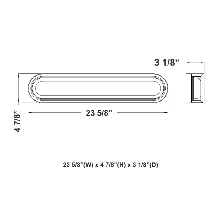 Westgate LRS-S2 1-lt 24" LED Outdoor Wall Light
