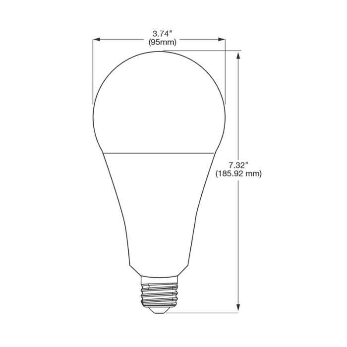 Satco S11481 36W PS30 LED Bulb, E26 Medium Base, 4000K, 12-Pack