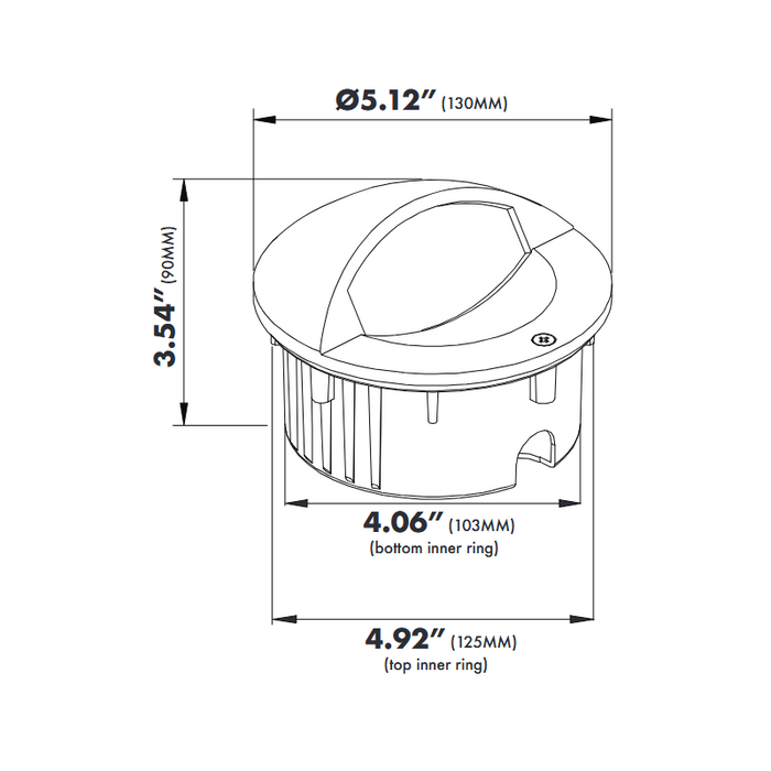 VONN VOS50128 Modern 3W 12V Integrated LED Step Light