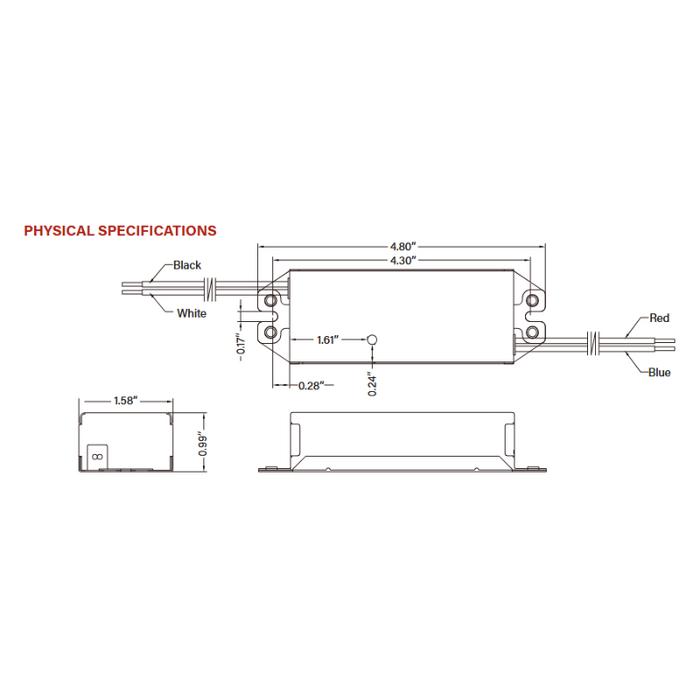 Keystone KTLD-24-UV-12V 24W Constant Voltage LED Driver