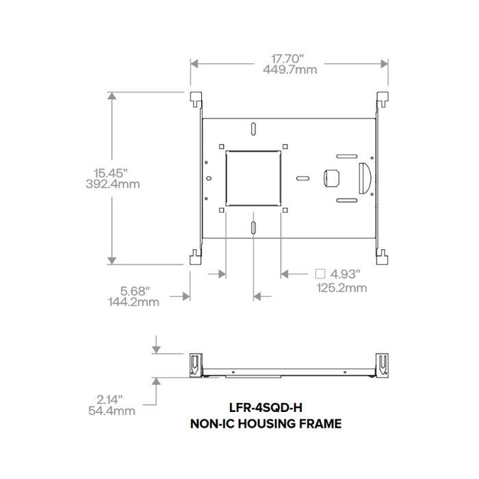 Prescolite LFR-4SQD-H LiteFrame 4" Square New Construction Housing Frame