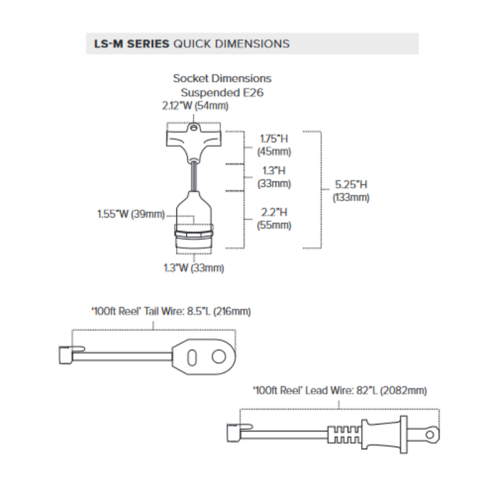 American Lighting LS-MS 100-ft 50 Lamps E26 Commercial Grade String Light