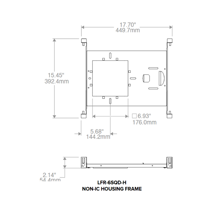 Prescolite LFR-6SQD-H LiteFrame 6" Square New Construction Housing Frame