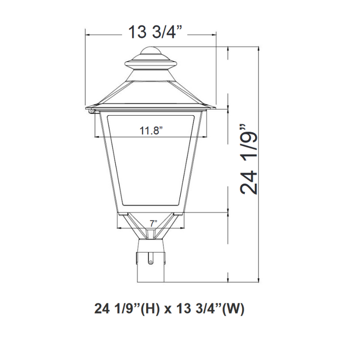 Westgate GPC 60W/80W/100W LED Post Top Light, CCT Selectable