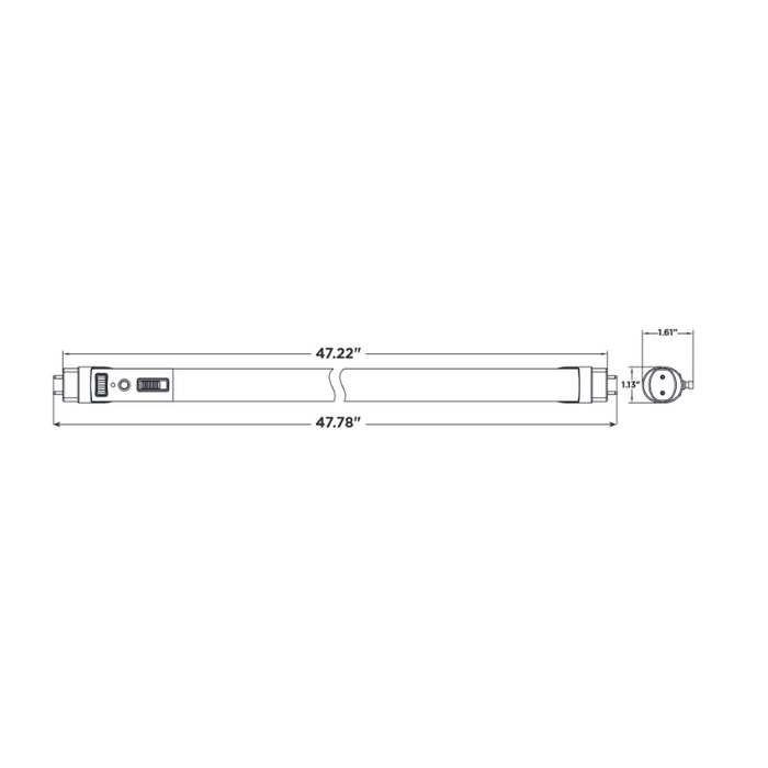 Satco S11730 15W LED T8 Lamp, G13 Medium Bi Pin Base, CCT Selectable