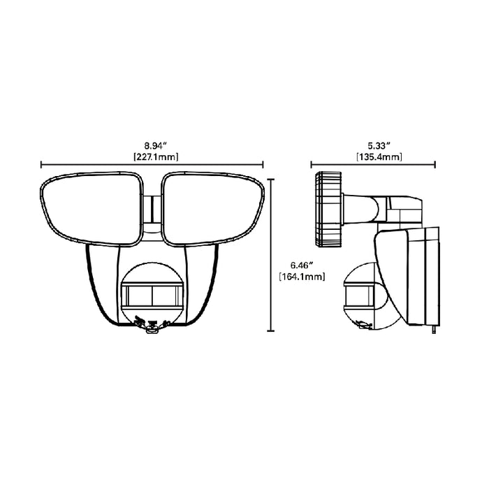 Halo SLFS1 LED Solar Floodlight, Twin Head, 1000 lm