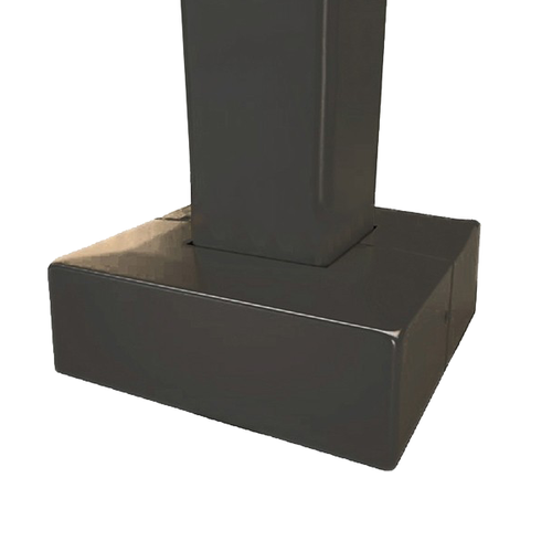 SON-QS-SSS25B4-BM-T 25FT Mounting Height 4"x4" Square Straight Steel Pole Anchor Base, Gauge, Dark Bronze Finish