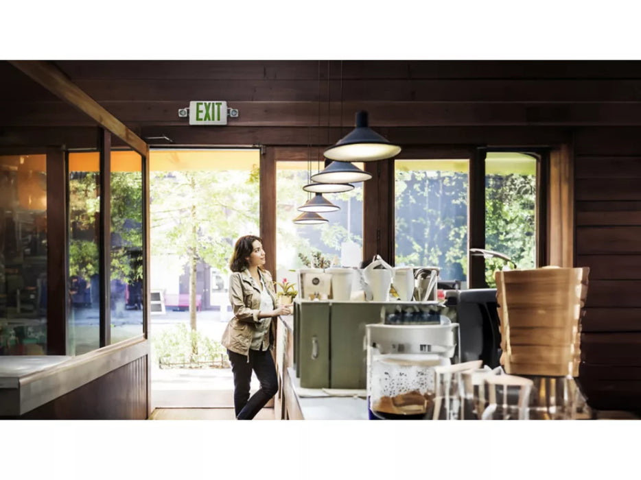 Sure-Lites APC7RGSQ30 Square Headed Combination LED Exit Sign and Emergency Light