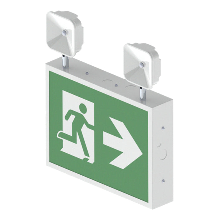 Lithonia TCC Indura LED Steel Running Man Emergency Light/Exit Combo, 750lm, High-Output, 120-347V