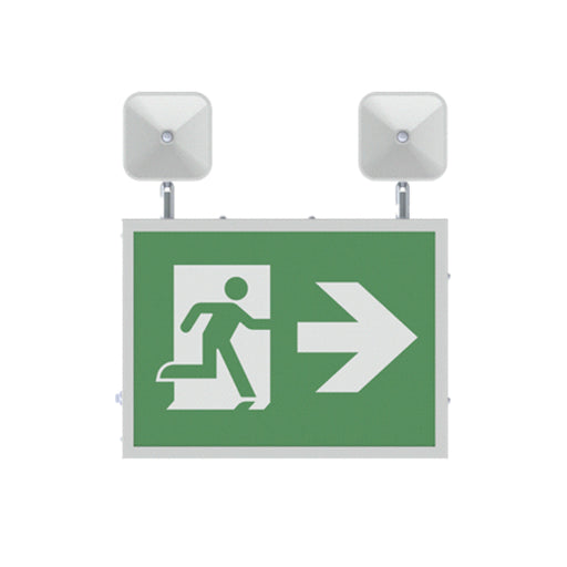 Lithonia TCC Indura LED Steel Running Man Emergency Light/Exit Combo, 750lm, 120-347V