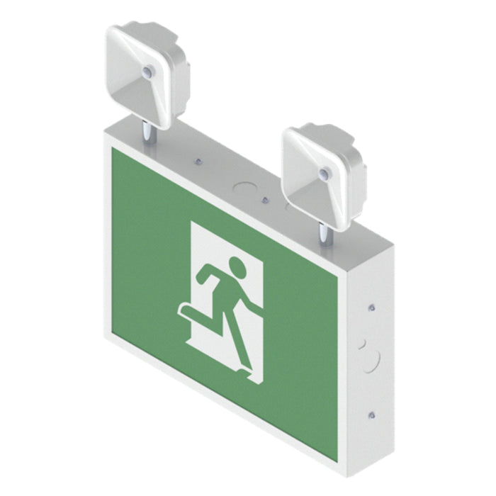 Lithonia TCC Indura LED Steel Running Man Emergency Light/Exit Combo, 750lm, 120-347V