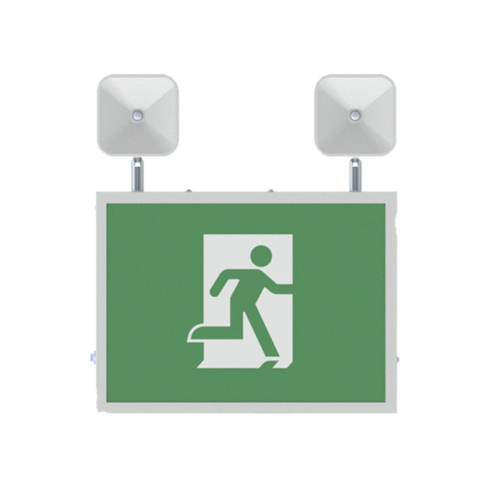 Lithonia TCC Indura LED Steel Running Man Emergency Light/Exit Combo, 750lm, High-Output, 120-347V