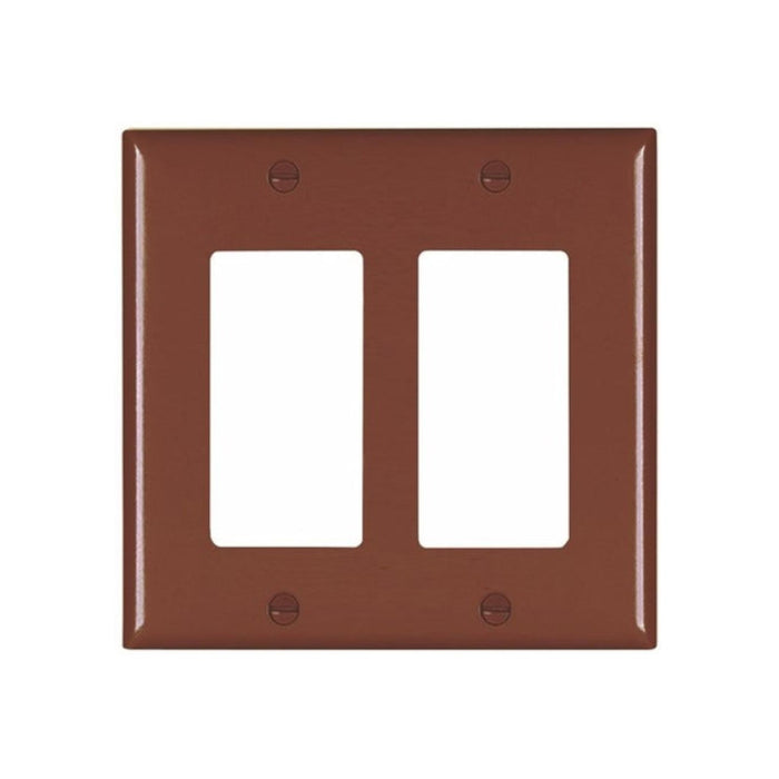 Legrand TP262 Two Gang Decorator Openings Wall Plate - Brown