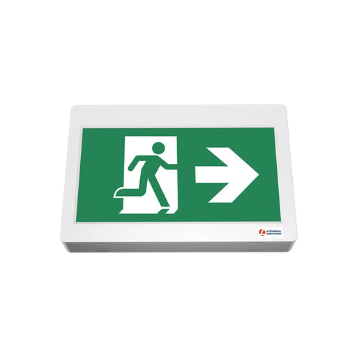 Lithonia Contractor Select TPERM Basics Running Man Sign, Single or Double Face, Universal Mounting
