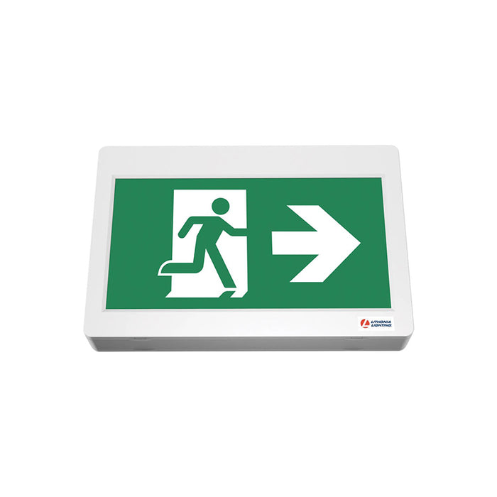 Lithonia Contractor Select TPERM Basics Running Man Sign, Single or Double Face, Universal Mounting