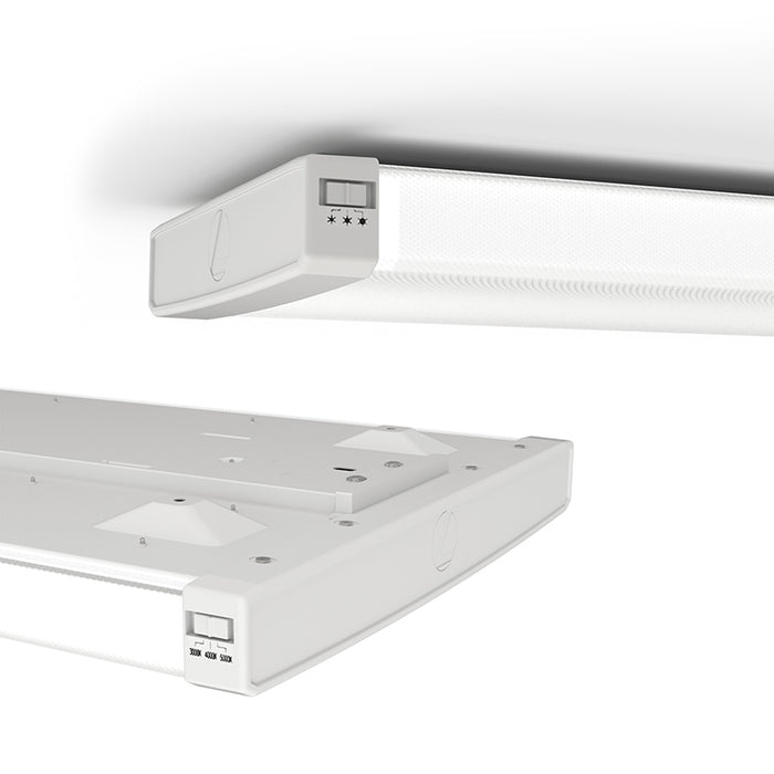 Lithonia Contractor Select TRUN 48 ALO4 FMP TruWrap 4-ft LED Wraparound, Narrow Body, Flat Microprismatic Diffuser, 3CCT & Lumen Selectable
