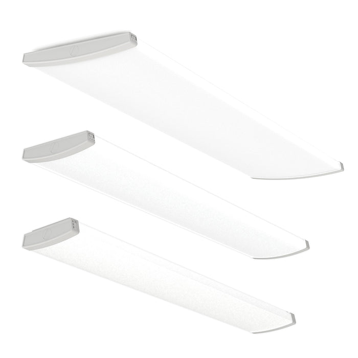 Lithonia Contractor Select TRUM 48 ALO6 CMP TruWrap 4-ft LED Wraparound, Medium Body, Curved Microprismatic Diffuser, 3CCT & Lumen Selectable