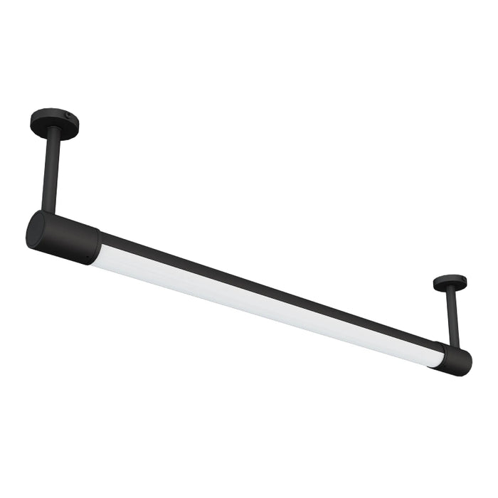 Westgate TSR 2-ft 15W LED Tubular Rotatable IP66 Sign Lights with Mount Canopy, 120–277V, 5CCT Selectable - Black
