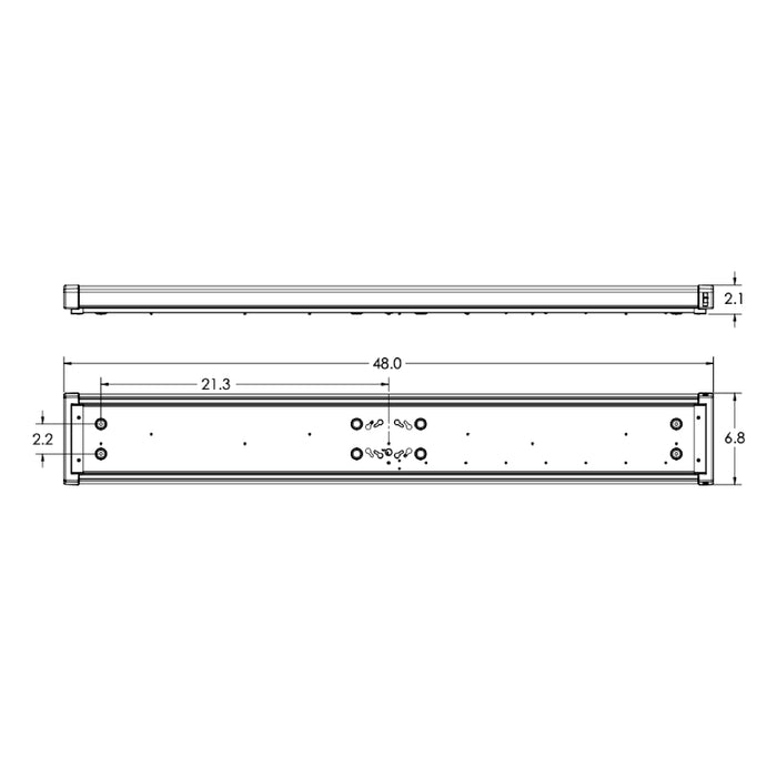 Lithonia Contractor Select TRUN 48 ALO4 FMP TruWrap 4-ft LED Wraparound, Narrow Body, Flat Microprismatic Diffuser, 3CCT & Lumen Selectable