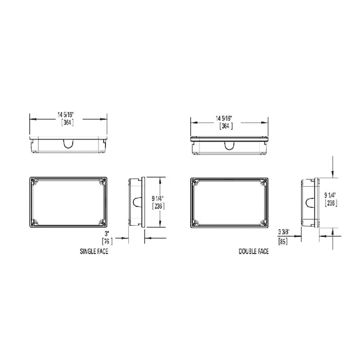 Sure-Lites UX7 Wet Location LED Exit Sign, Self Powered, with Battery, Not Hazardous Location