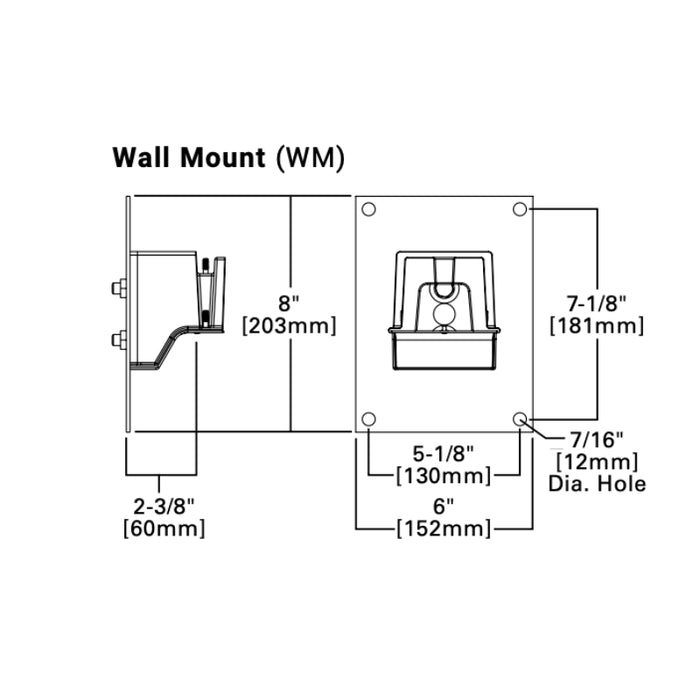 Lumark PRV-P 49W Prevail Petite LED Wall Mount, 6900lm, 120-277V, Wall Mount Arm