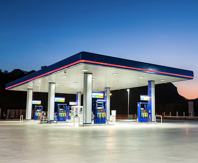 Lithonia XPCNY LED ALO1 SWW2 88W Max LED Canopy Light, 3CCT & Lumens Selectable, 80 CRI, Flat PC Clear Lens, 120-277V