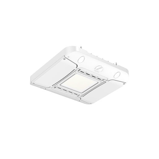Lithonia XPCNY LED ALO1 SWW2 88W Max LED Canopy Light, 3CCT & Lumens Selectable, 80 CRI, Flat PC Clear Lens, 120-277V