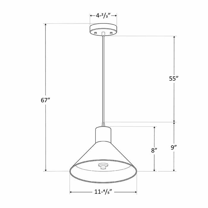 Westgate LCFC 12" LED Pendant, CCT