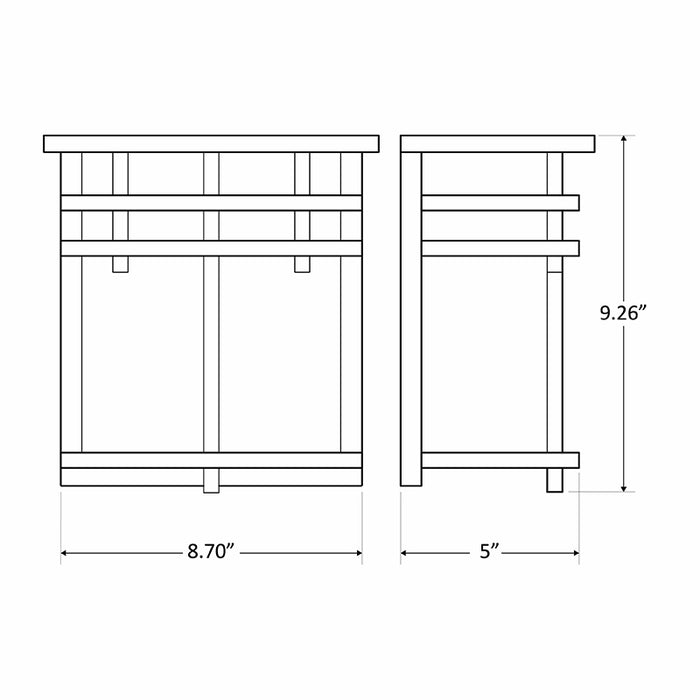 Westgate LDSS-MCT5 12W LED Outdoor Wall Sconce, CCT Selectable, 1200 Lumens, 120V