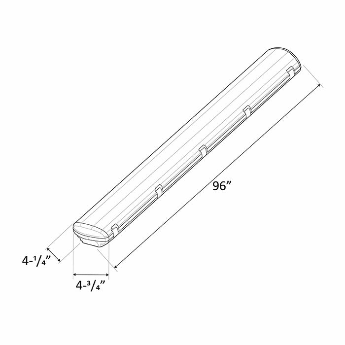 Westgate LLVT 8FT 100W LED Linear Vapor Light, 480V
