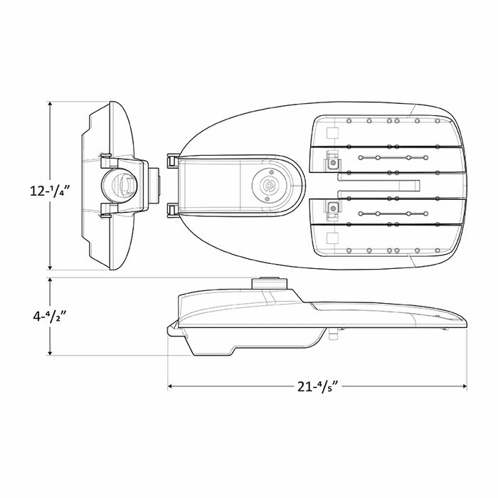 Westgate STL3 150W LED Street/Roadway Light With NEMA Twist-Lock Photocell Socket, 480V