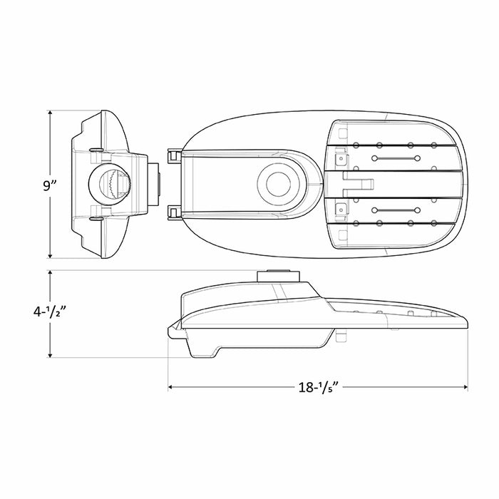 Westgate STL3 90W LED Street/Roadway Light With NEMA Twist-Lock Photocell Socket, 480V