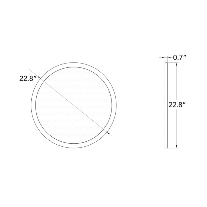 Westgate SRPL 22" LED Suspended Up/Down Clear Round Panel Light, CCT