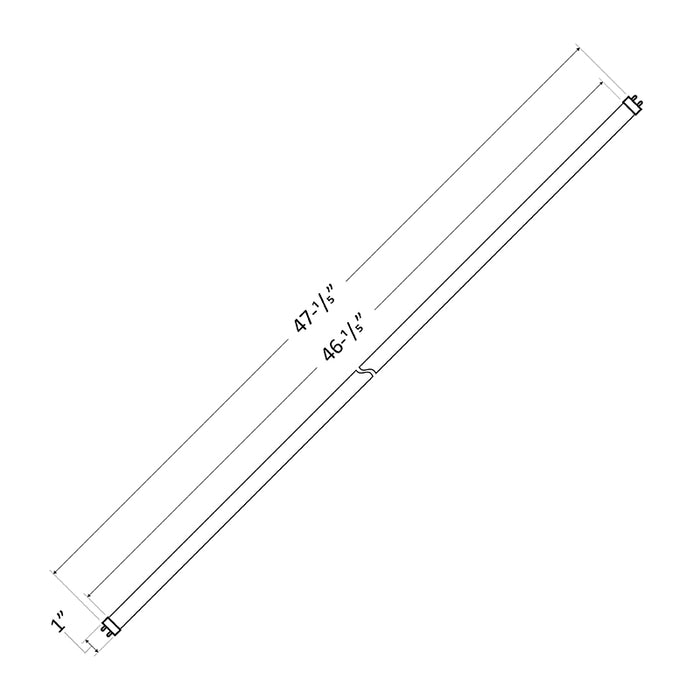Westgate T8-EZX 4-ft 12W/15W/18W LED T8 Linear Glass Lamp, 4000K