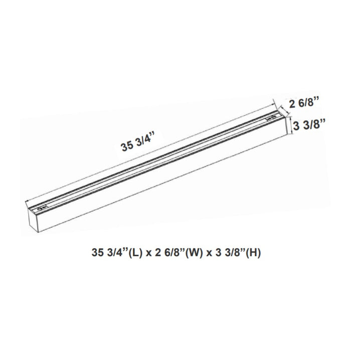Westgate SCX 3FT 30W LED Linkable Linear Light, CCT Selectable, Louver Lens, 120-277V