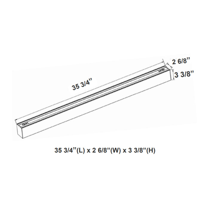 Westgate SCX 3FT LED Direct Seamless Linkable Linear Lights, CCT Selectable, 120-277V