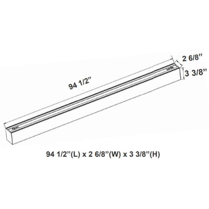 Westgate SCX 8FT 80W LED Direct Seamless Linkable Linear Lights, CCT Selectable, 120-277V
