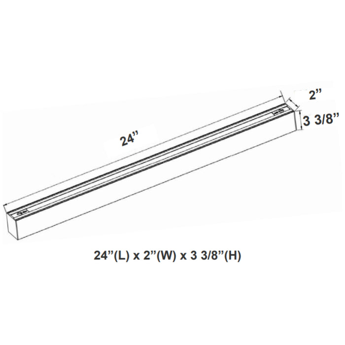 Westgate SCX2 2FT 20W 2" Width, LED Linkable Linear Light, CCT