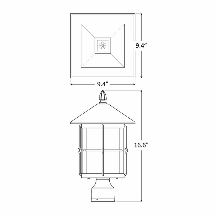 Westgate PML 12W LED Post Mount Lantern
