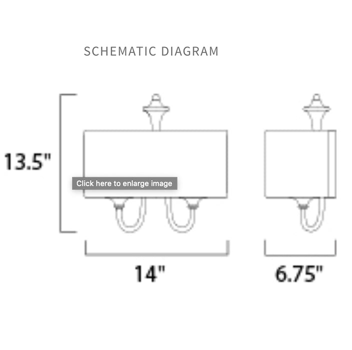 Maxim 10012 Bongo 1-lt 14" Wall Sconce