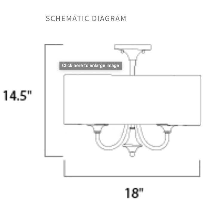 Maxim 10013 Bongo 34-lt 18" Semi-Flush Mount / Pendant