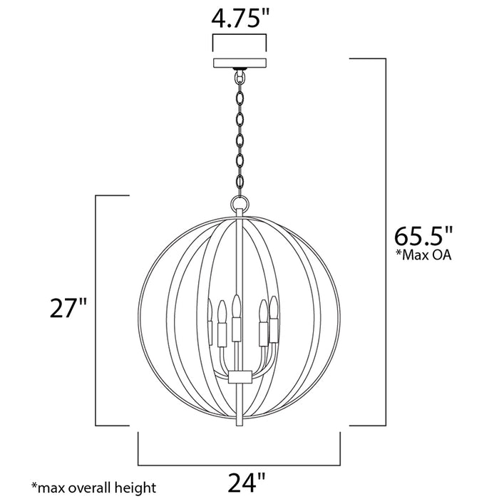 Maxim 10032 Provident 5-lt 24" Chandelier